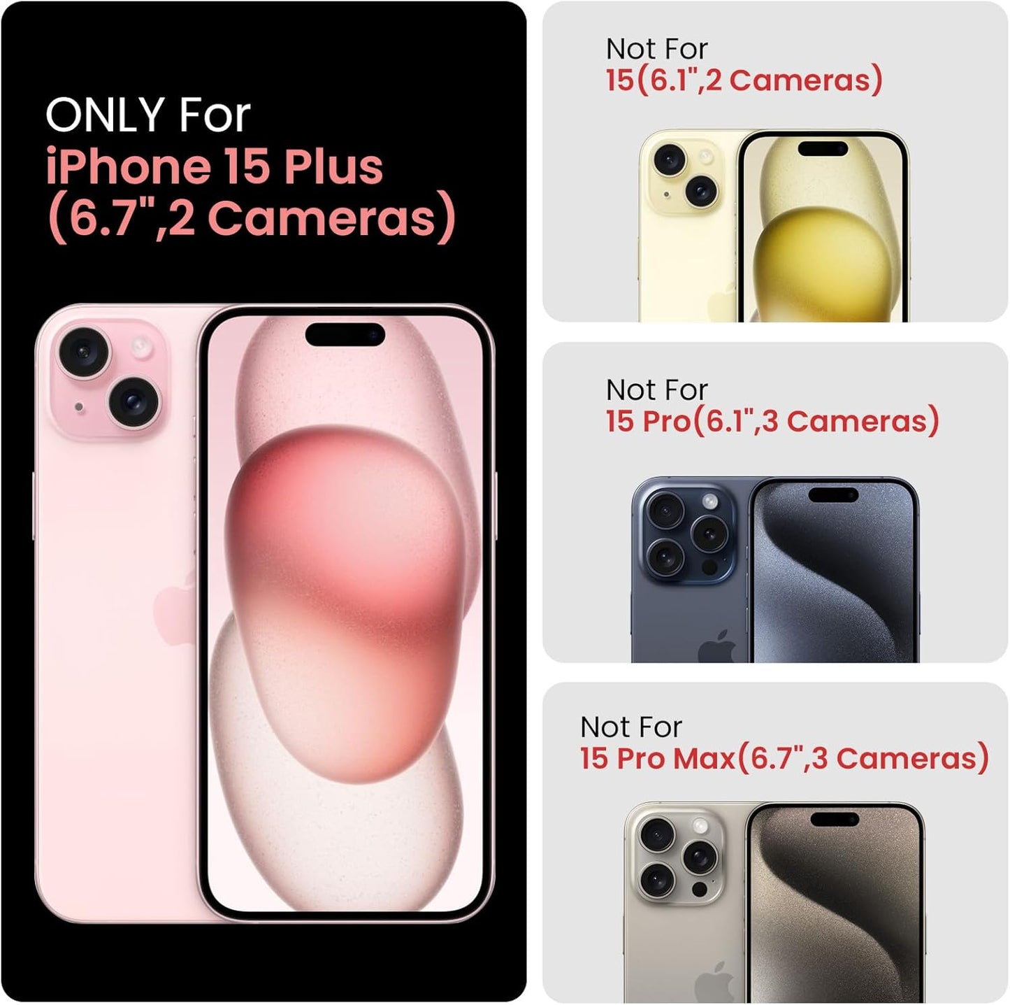 FireNova Designed for iPhone 15 Plus Case, Silicone [Camera Protection] Case with [2 Screen Protectors], Soft Anti-Scratch Microfiber Lining Inside, 6.7 inch, Light Brown