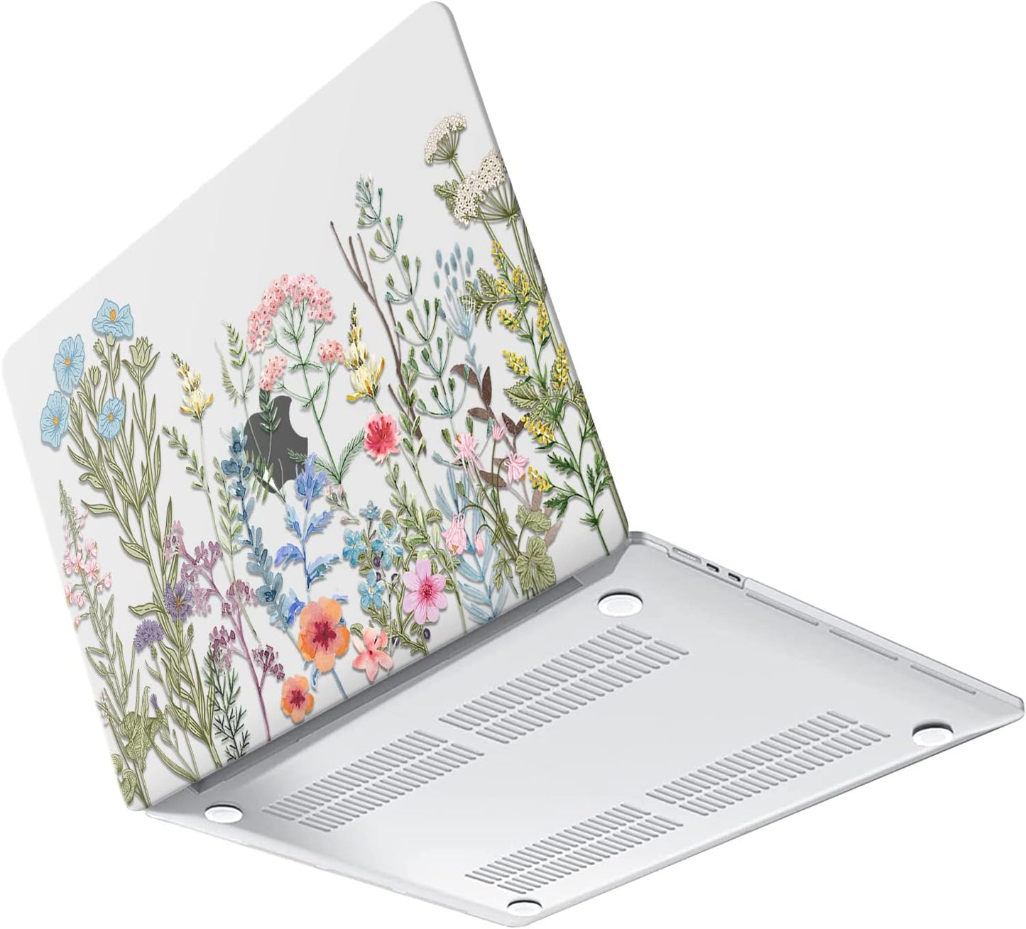 iCasso for MacBook Air 13 inch Case 2025 2024-2022 Release M4 A3240 M3 A3113 A2681 M2 with Liquid Retina Display, Hard Plastic Shell for Mac Air 13.6, TPU Keyboard Cover&Screen Protector, Weeds Clear