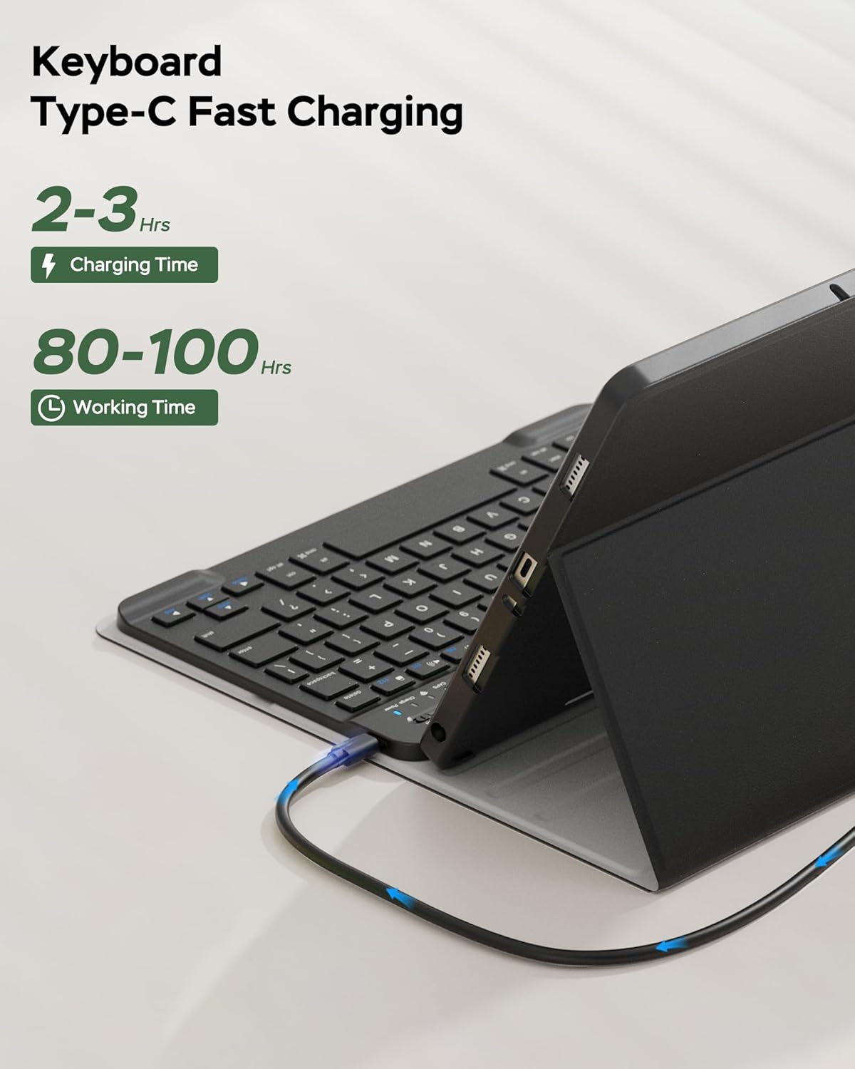 for Samsung Galaxy Tab A9 Plus Case with Keyboard, A9+ 11 Inch 2023 (SM-X210/X216/X218) Tablet Case with Detachable Wireless Keyboard, Multi-Angle Stand Folio Cover with S Pen Holder, Black