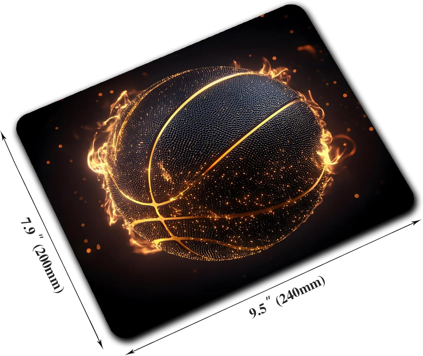 Blue Glitter Butterfly Mouse Pads for Desk, Portable Wireless Computer Mouse pad Small Design with Women, Non-Slip Rubber Base Laptop Mousepad 9.5" x 7.9" Smooth Surface for Office & Travel