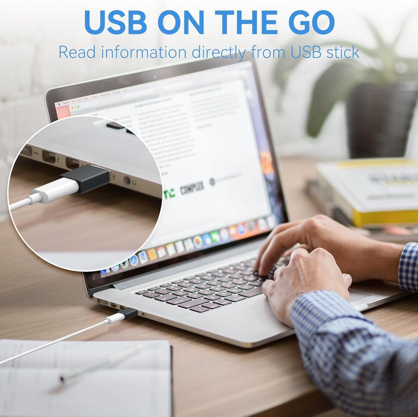 4pack USB C Female to USB Male Adapter，Type-C Female to A Male Car Charger OTG Converter for Apple Watch Ultra 8 9 10,iPhone 16 15 14 13 Pro Max