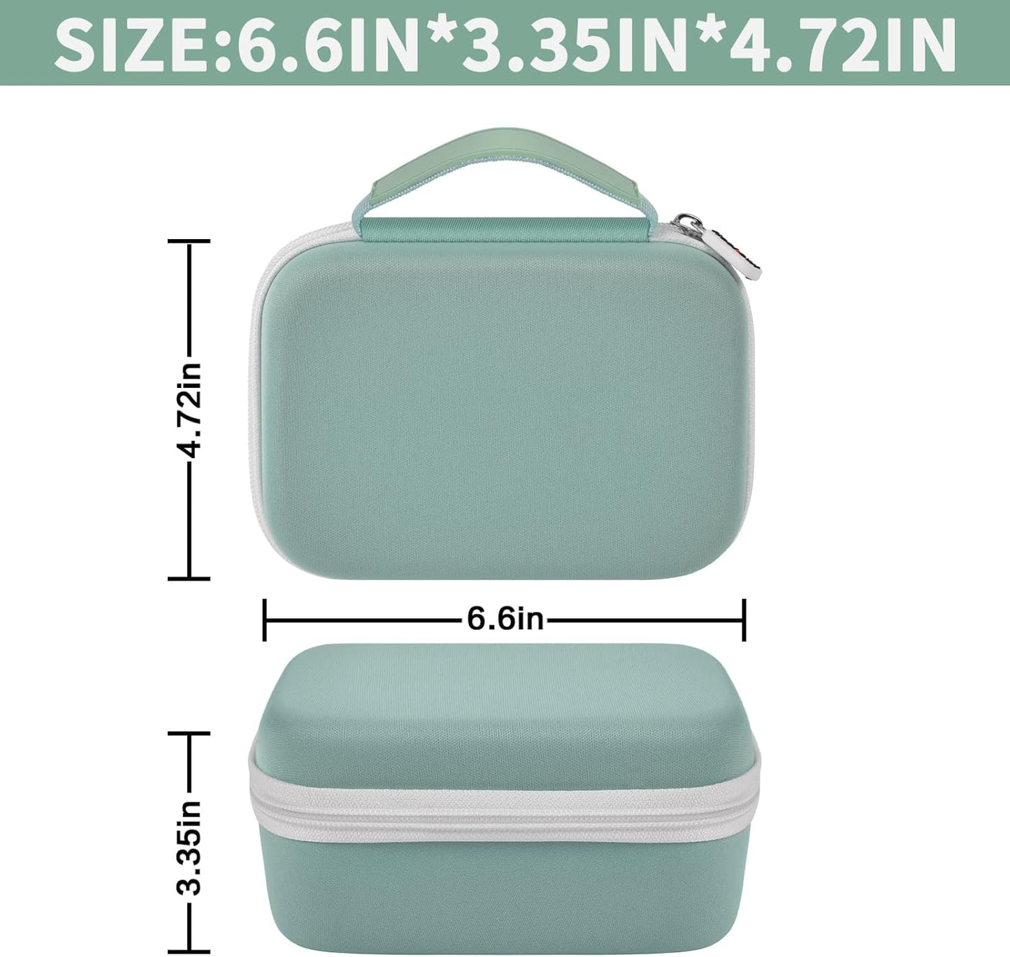 Case Compatible with Phomemo M110 Label Maker - Portable Mini Bluetooth Thermal Label Maker Carrying Storage Bag for Printer Labels, USB Cable and Accessories Black (Box Only)-Green