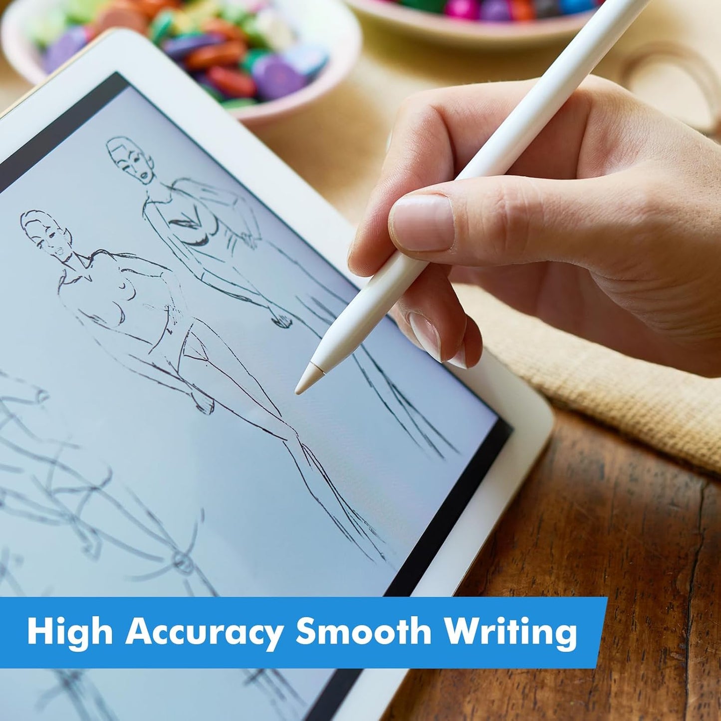 6-Pcs Pencil Tips Replacement – 4 Enhanced Precise 0.7mm Metal Nibs (Black/White/Pink) & 2 Original-Like POM Tips, Fits for Apple Pencil Pro/2nd/1st Gen/USB-C | Accurate Drawing & Smooth Writing