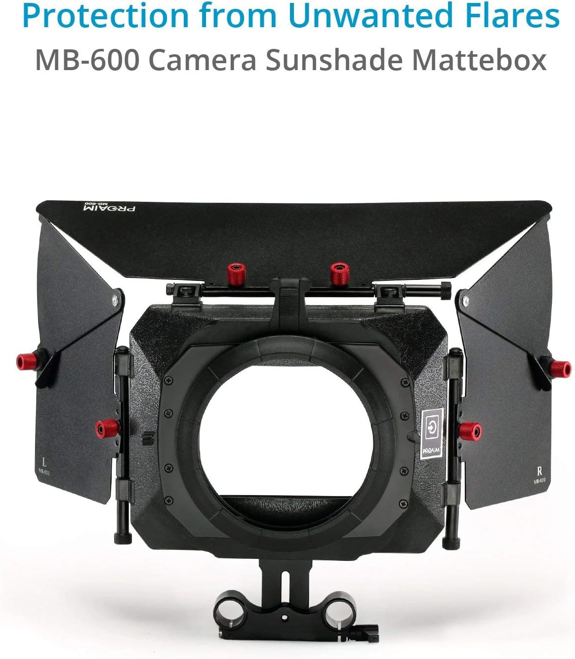 Camera Shoulder Support Rig Kit with Cage & Matte Box for DSLRs Video Camcorder. Adjustable Brackets & Handles. Fits Multiple Lenes Diameter up to 95m. 4x4 Filter Holders. (FC-02)