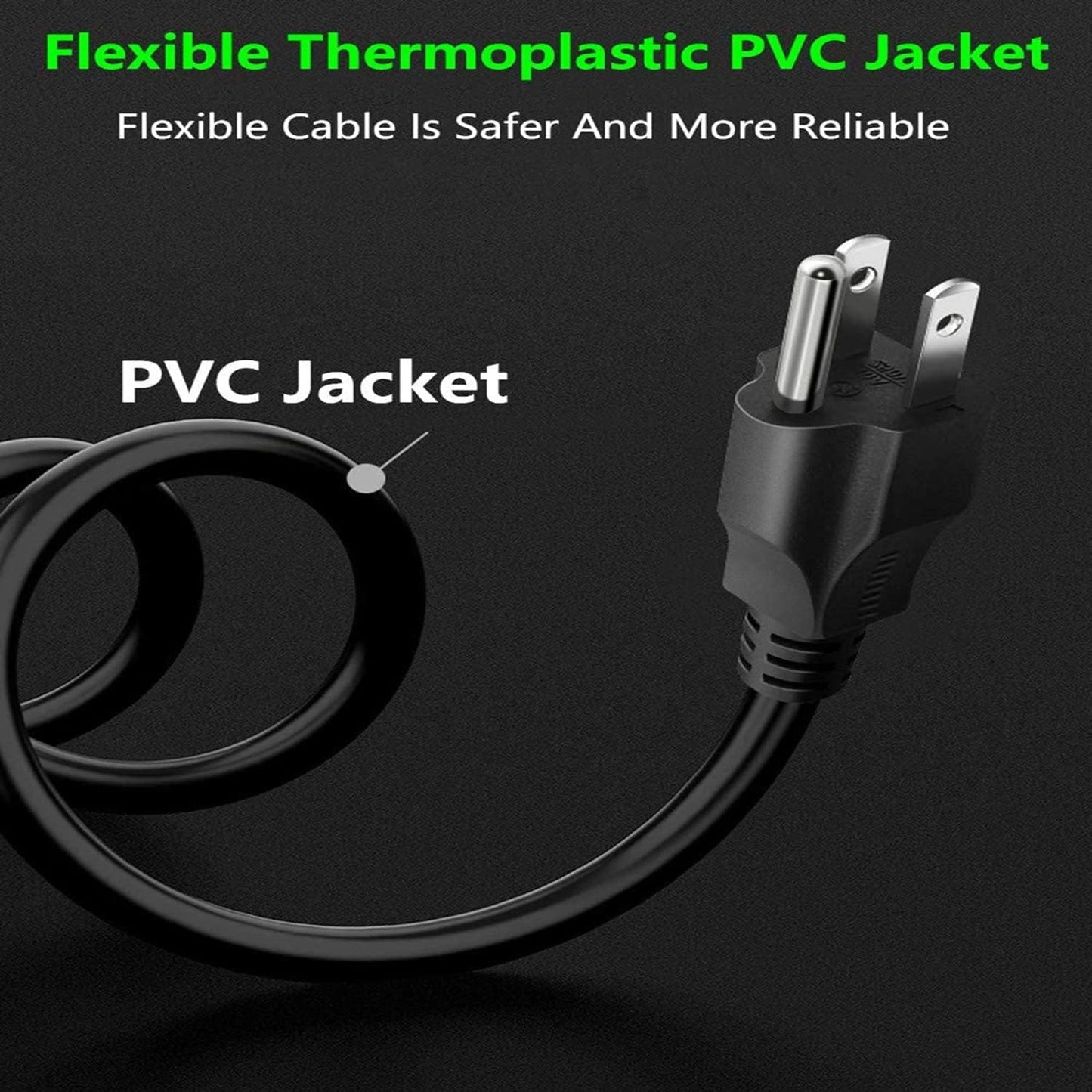 6Ft Mickey Mouse Power Cord,3 Prong Power Cord,AC Power Supply Cord,AC Adapter Laptop Notebook Computer Charger Cable.10 Aamp 125volt 120v 110v Plugs