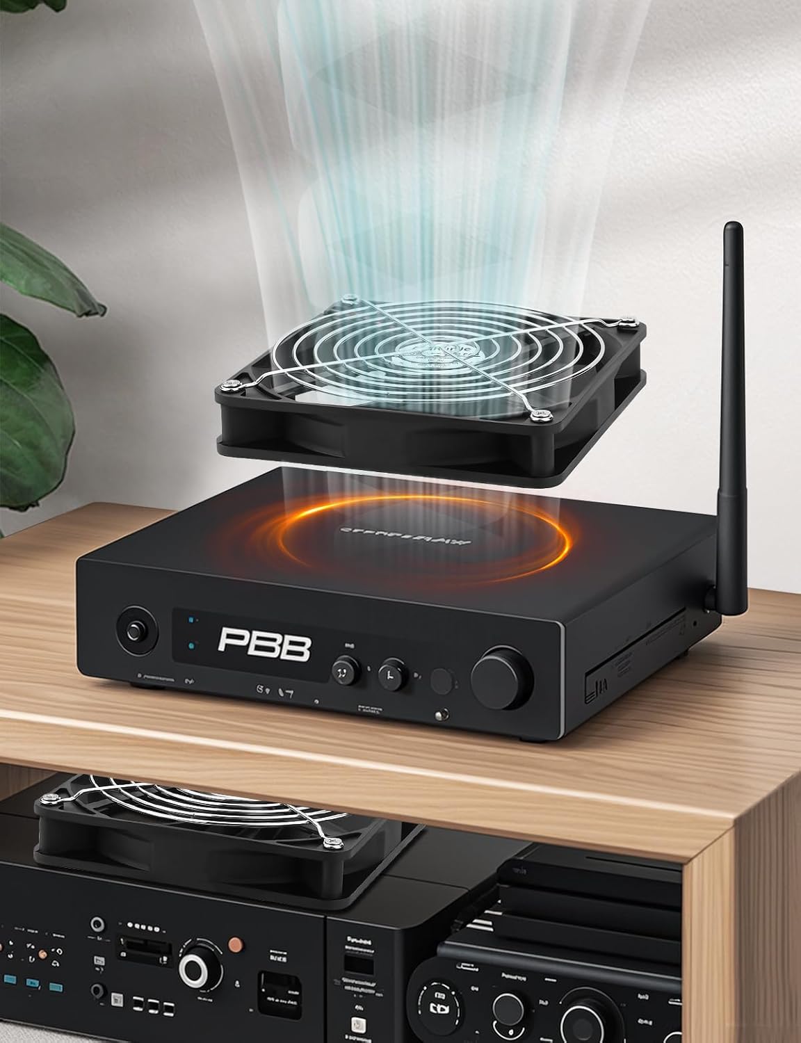 140mm x 25mm USB Computer Fan with 3 Speed Degree 5v PC Cooling Fan for DVR Receiver PlayStation Xbox AV Cabinet