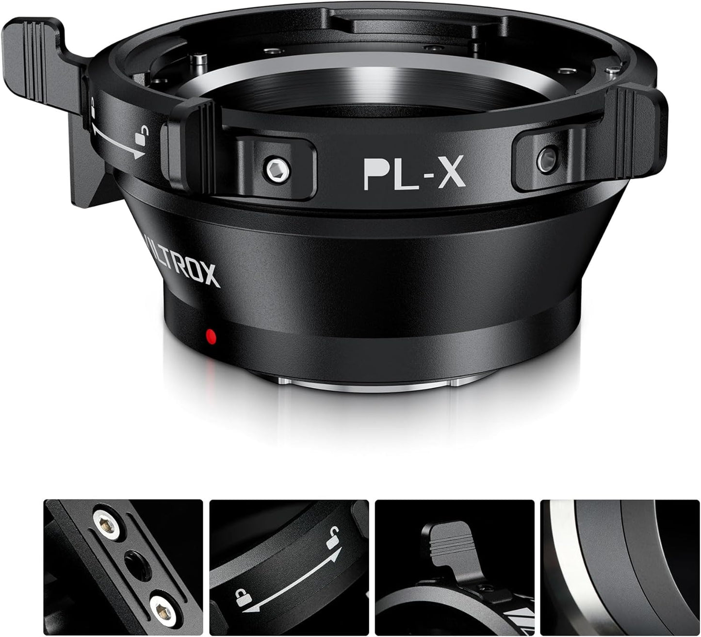 VILTROX PL-X Lens Adapter, Lens Converter Ring Camera Lens Mount Adapter Ring Compatible with PL Lens to Fuji X-Mount Cameras X-Pro1/X-Pro2/X-E1/X-E2/X-E2s/X-E3/X-H1/X-T1/X-T2/X-T3