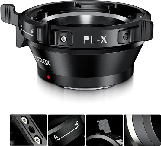 VILTROX PL-X Lens Adapter, Lens Converter Ring Camera Lens Mount Adapter Ring Compatible with PL Lens to Fuji X-Mount Cameras X-Pro1/X-Pro2/X-E1/X-E2/X-E2s/X-E3/X-H1/X-T1/X-T2/X-T3