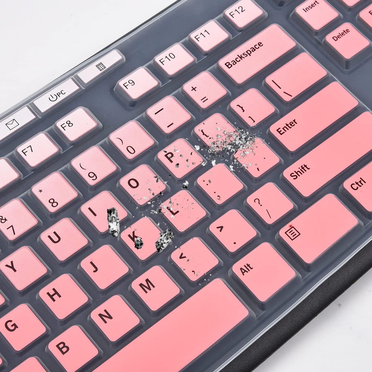 Keyboard Cover for Logitech MK370 MK295 MK270 K270 Wireless Keyboard, Logitech MK370 MK270 Keyboard Skin Protector - Gradual Pink