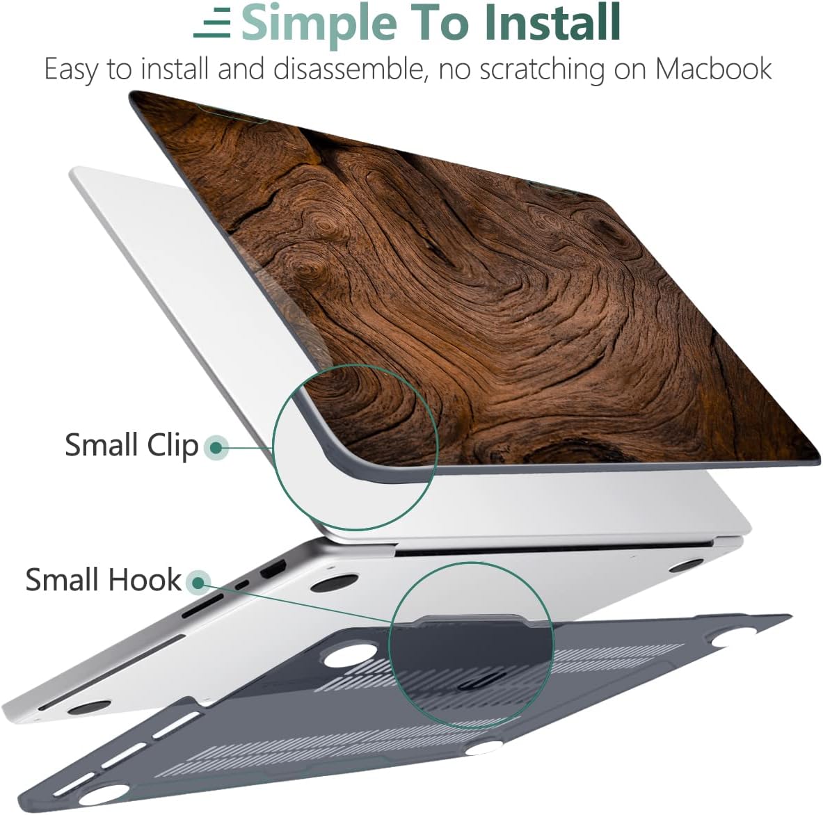 DONGKE for M4 MacBook Pro 16 Inch Case 2024 2023 2021 A3403 A3186 M3 A2991 M2 A2780 M1 A2485 Pro/Max Chip, Plastic Hard Shell Case & Keyboard Cover for Mac Pro 16 with Touch ID, Wood Grain