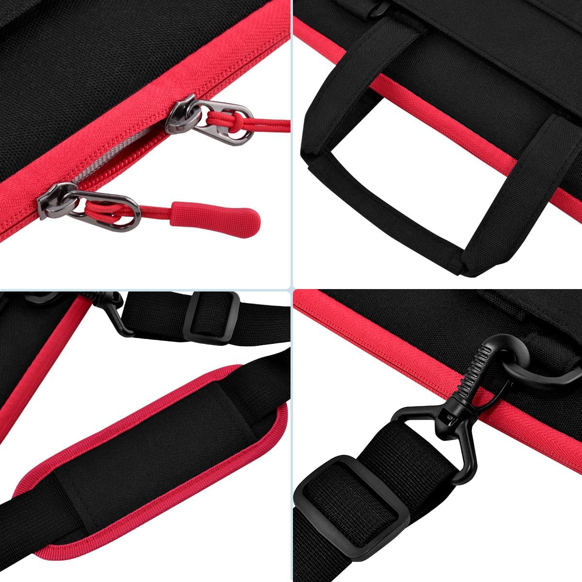 Universal Laptop Shoulder Bag 13-17.3 Inch Shockproof Briefcase with Multi-Pockets & Adjustable Strap for MacBook Pro/Air