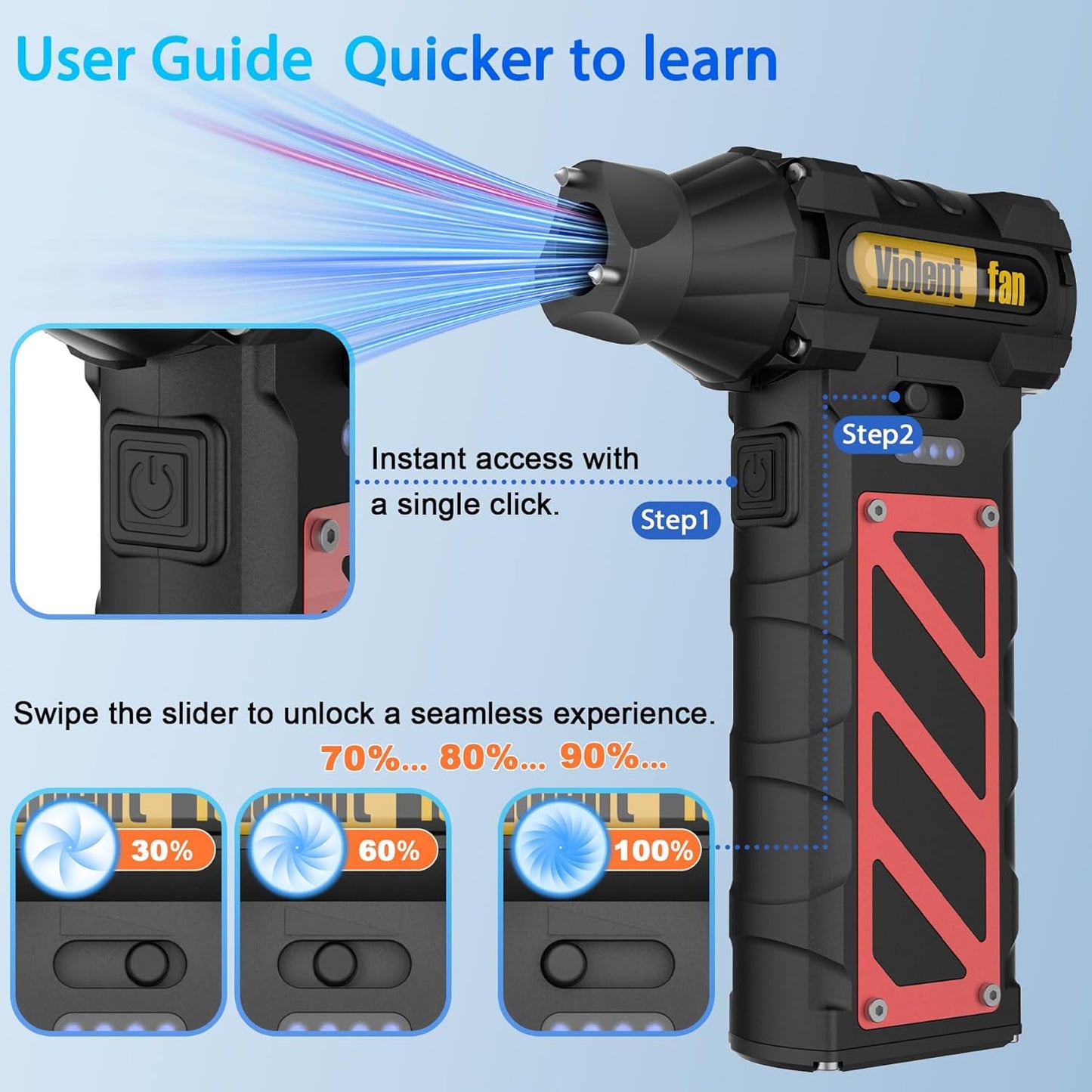 Electric Air Duster-Compressed Air Duster,60mph Wind Stepless Speed Canned Air for PC/Compute/Electronics/Home&Car Cleaning, 150000RPM Air Blower to Spray Air Can Dust Off Keyboard Cleaner (Black)