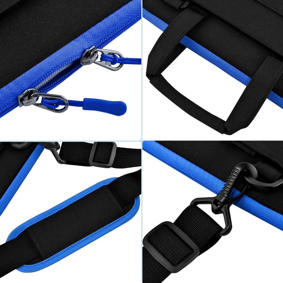 Universal Laptop Shoulder Bag 13-17.3 Inch Shockproof Briefcase with Multi-Pockets & Adjustable Strap for MacBook Pro/Air