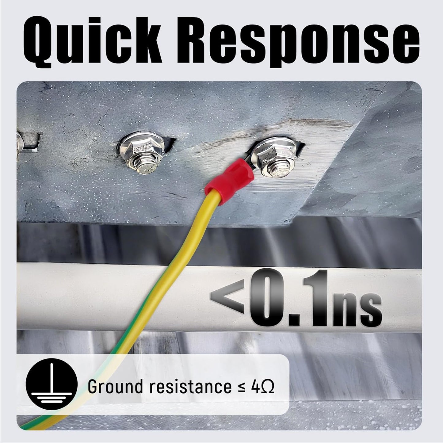 Ethernet Surge Protector Gigabit, Ethernet Lightning Arrestor PoE++ 802.3af/at/bt-RJ45 Lightning Suppressor-SPD with PTC/Gas Discharge Tube/Mounting Flange-1000Mbps,1Pack