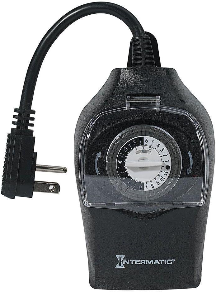 Intermatic HB31K 24 Hour 15-Amp Outdoor Timer for Decorations and Lights, Weatherproof