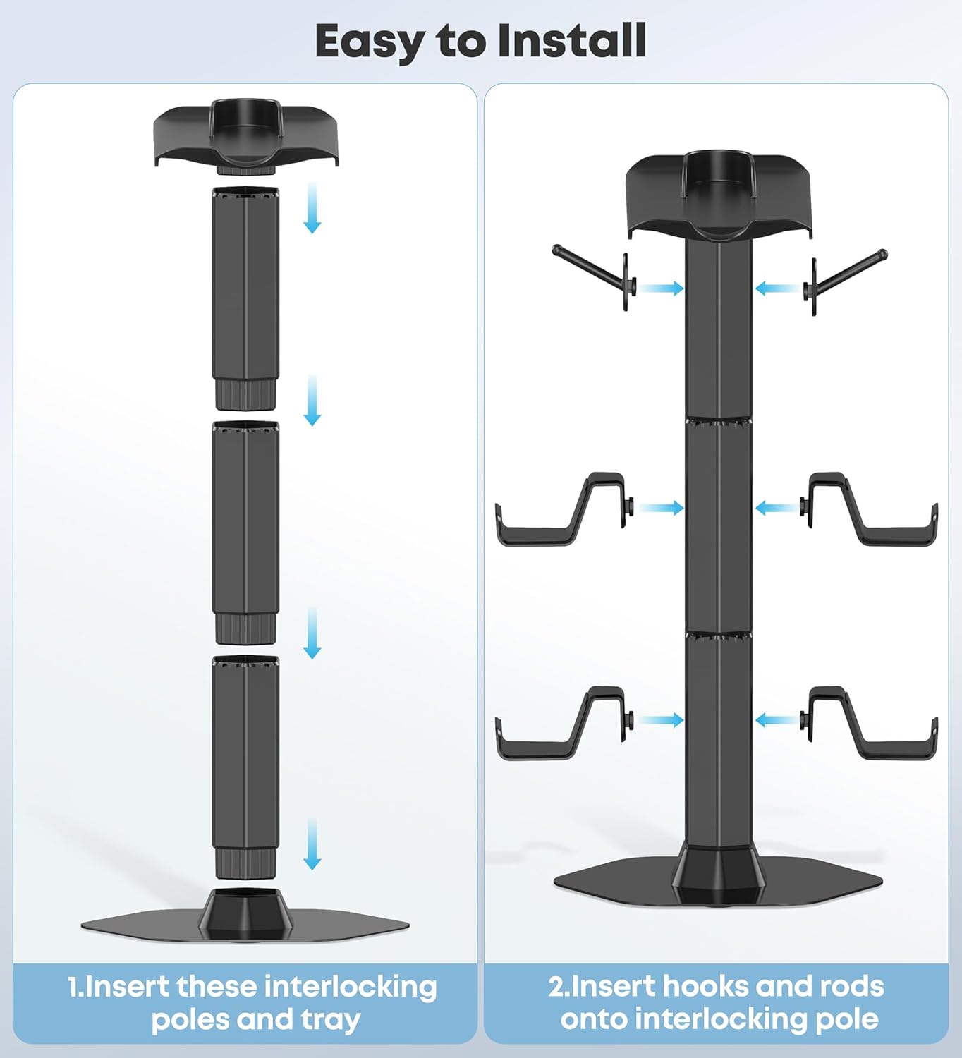 Headphone & Controller Stand with VR Headset Holder for Desk, Universal Gaming Controller & Headset Holder for PS5/Xbox/PSVR2/Meta Quest Pro/3/2, Headphone/Controller/VR Storage with Cable Organizer