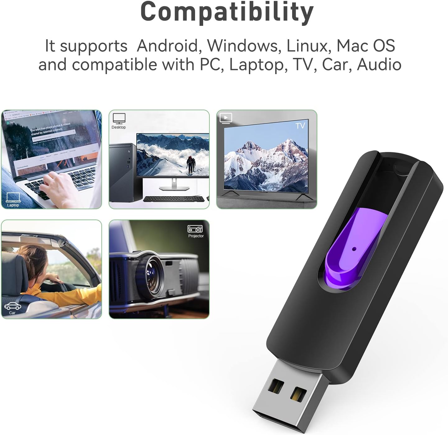 Aiibe 128GB Flash Drive 10 Pack - USB 2.0 Memory Stick (Red, Green, Cyan, Yellow, Purple)