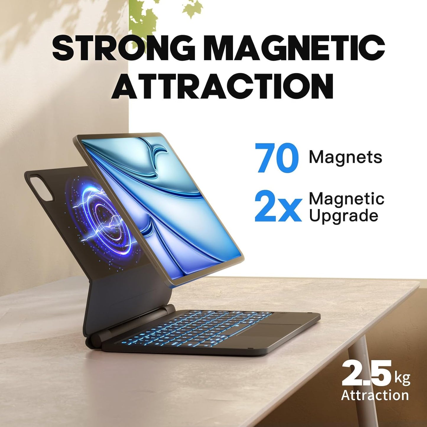 BABG Keyboard Case for iPad Air 11-inch (M2) 2024 & iPad Pro 11 inch (1st/2nd/3rd/4th Generation),Magic Keyboard Case with Multi-Touch Trackpad,Backlit,Compatible with 10.9” iPad Air 5th/4th Gen-BLACK