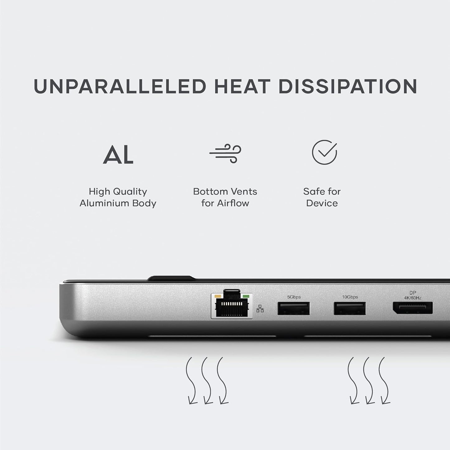 Satechi Dual USB C Docking Station and Stand with Dual 4K HDMI, Display Port, 75W USB-C PD Charging, 2 USBC Data, 2 USB-A, Ethernet, SATA and NVMe SSD Enclosure, for MacBook and Windows