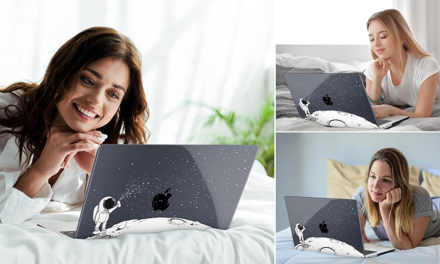 DONGKE for M4 MacBook Pro 16 Inch Case 2024 2023 2021 A3403 A3186 M3 A2991 M2 A2780 M1 A2485 Pro/Max Chip, Plastic Hard Shell Case & Keyboard Cover for Mac Pro 16 with Touch ID, Astronaut