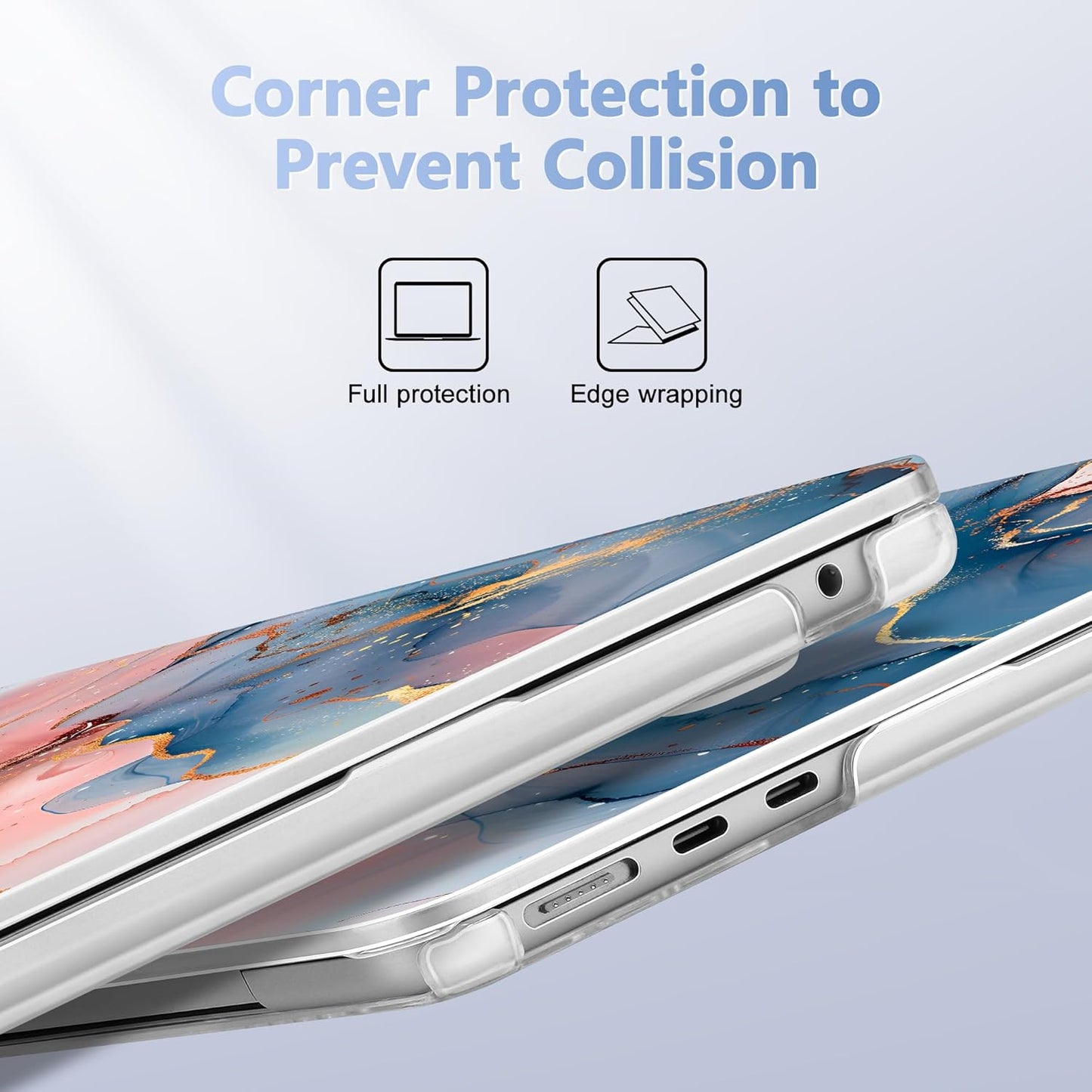 Case for MacBook Air 15 Inch 2025 2024 2023 Release M4 A3241 M3 A3114 M2 A2941, Hard Shell with Screen Protector & Keyboard Cover, Compatible with Touch ID, Abstract Art P492