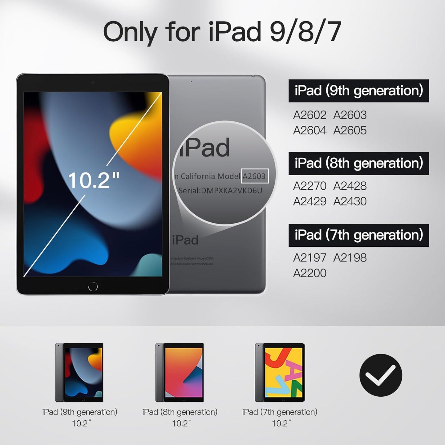 JETech Keyboard Case for iPad 10.2-Inch (2021/2020/2019 Model, 9th/8th/7th Generation) with Pencil Holder, Magnetic Detachable Bluetooth Wireless Keyboard, Soft TPU Back Stand Cover (Rose Gold)