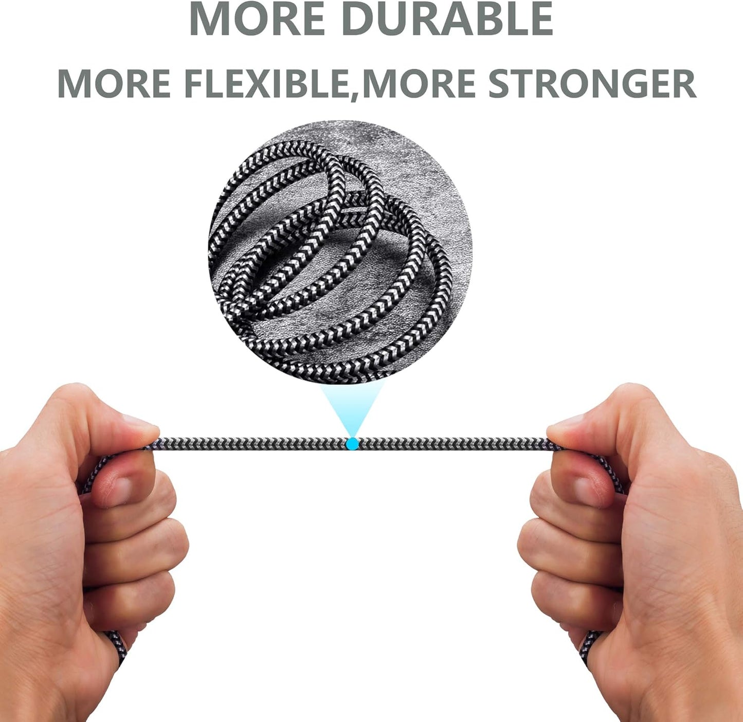 Headphone Extension Cable 10ft - 3.5mm Extension Cable Nylon Braided Aux Cord Extender for Smartphones, Tablets, Media Players (No Mic Support)