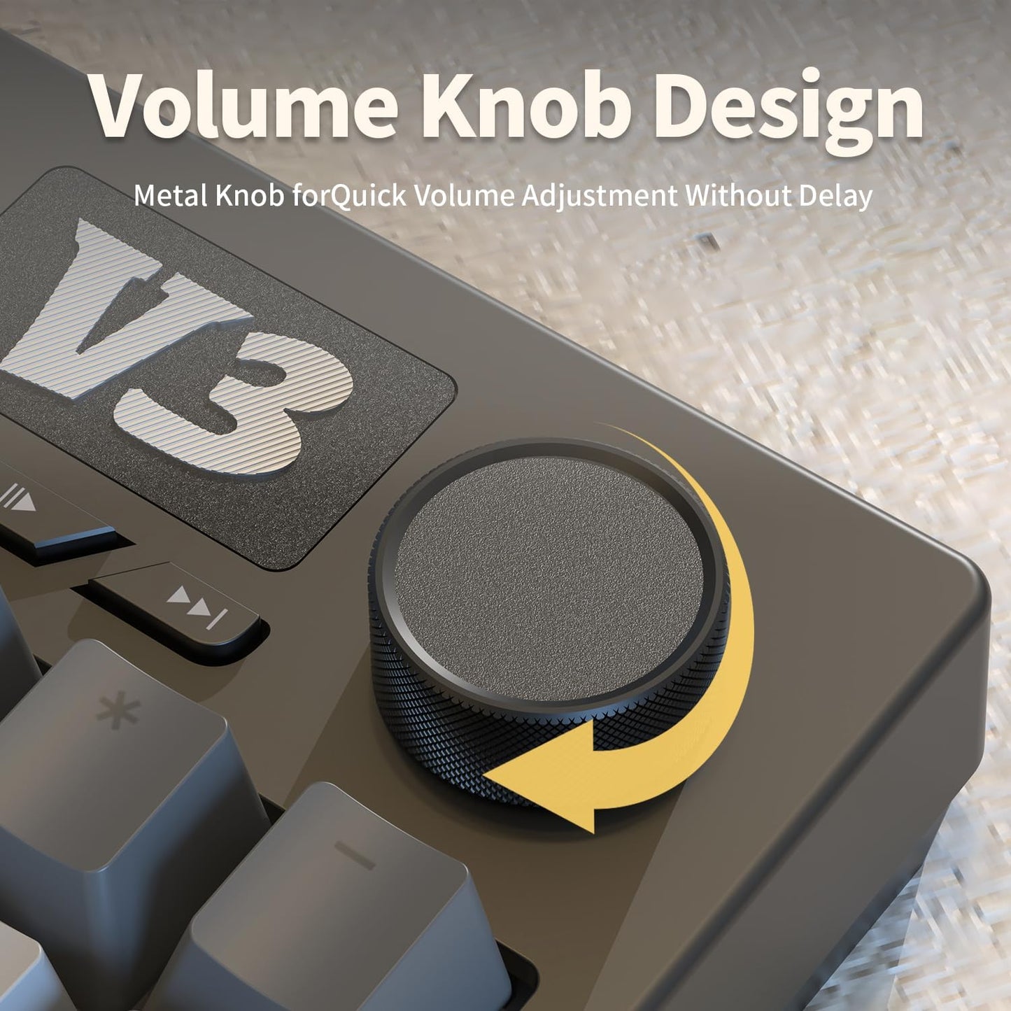 AJAZZ AK35I V3 104-Key Full Size Wired Gasket Mount Gaming Keyboard with Multimedia Buttons & Knob Control | Five Layer Pad | OEM Profile PBT Keycaps | Blue Backlit Custom Keyboard