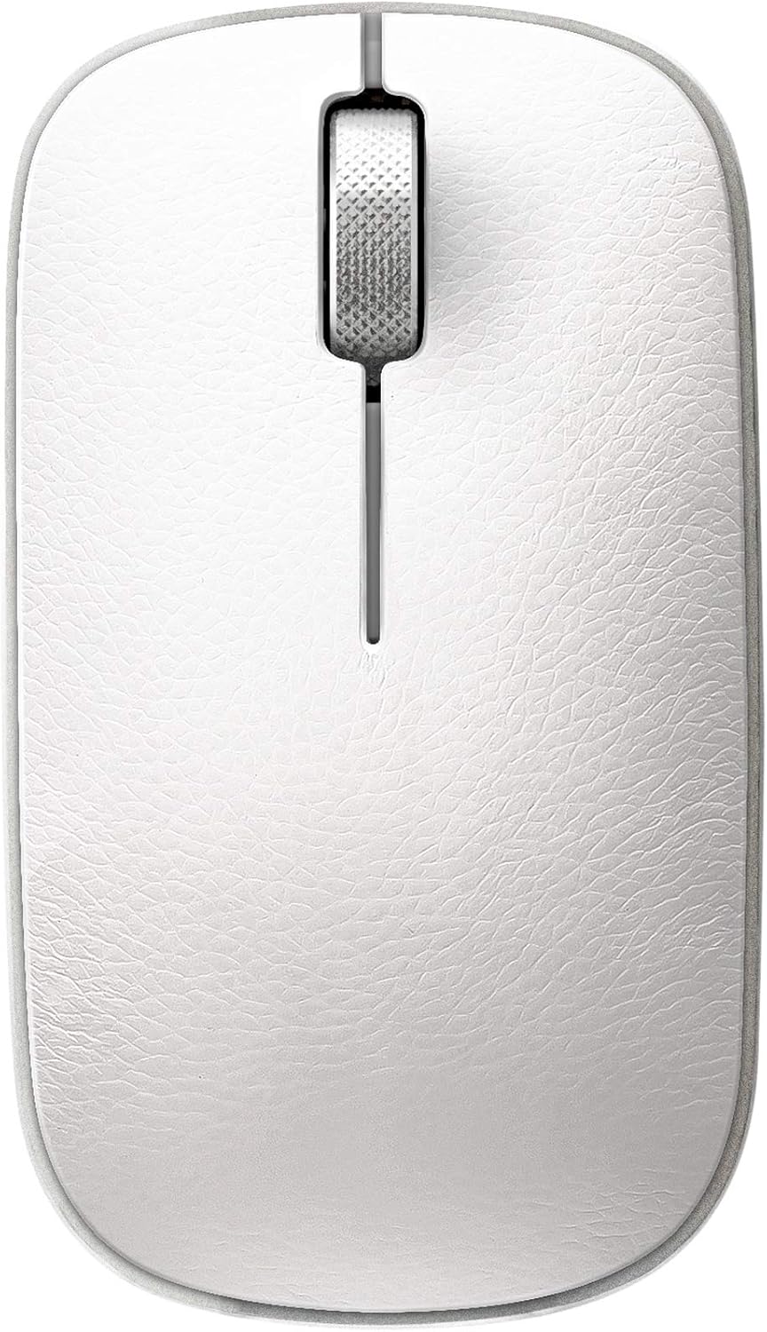 Azio Retro Classic Bluetooth Mouse (Maple) - Wireless, Genuine Leather Topped with Pixart Precision Tracker