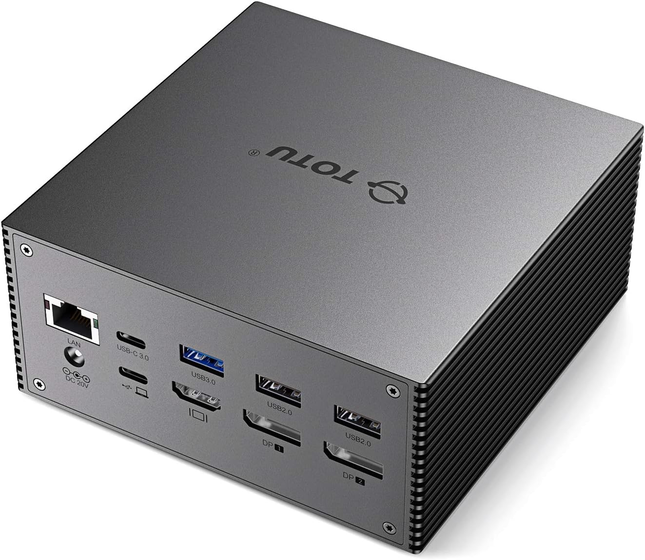 TOTU Upgraded Universal USB-C 4K Triple Display Docking Station with Charging Support for MacBook Pro & Windows Type C Systems (2 4K DP, HDMI, 6 USB Ports, 60W USB PD),Extended Display for macOS