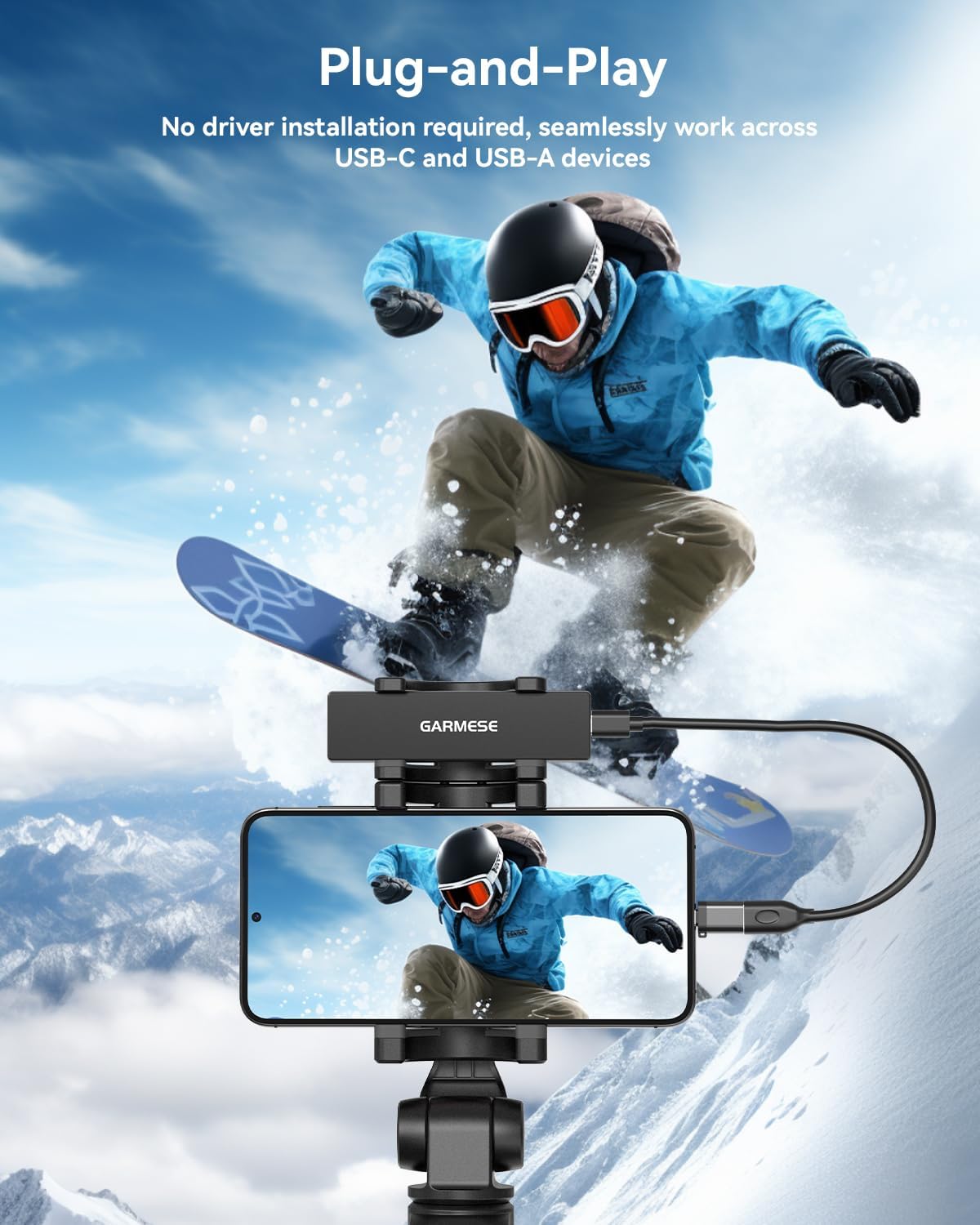 1TB External SSD - Up to 1000MB/s Read Speed USB 3.2 Gen 2 Portable SSD, External Solid State Drives with Type-C Cable for PC Mac Game Console