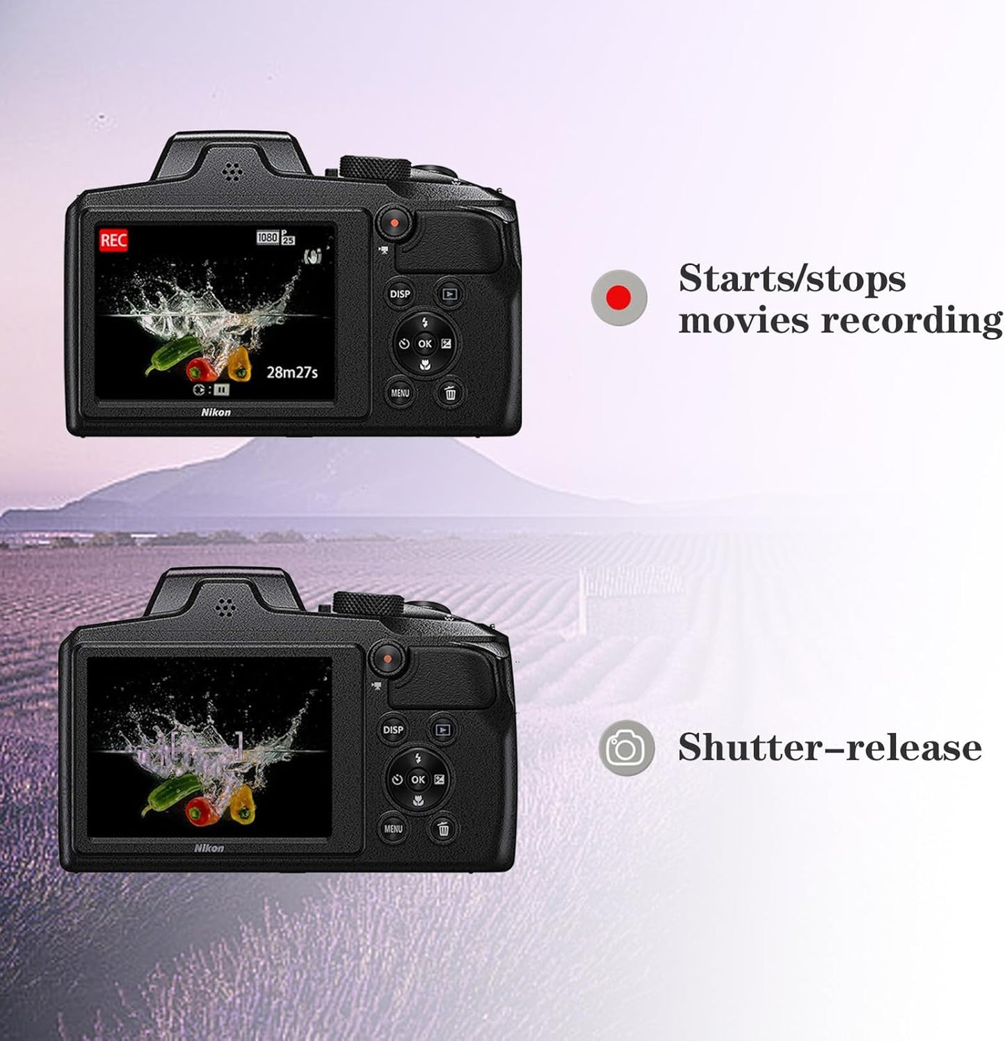 AODELAN Camera Remote Control Wireless Shutter Release for Nikon COOLPIX P1000 P950 B600 A1000 Z50 Z30 Z fc Z6 II Z7 II,Replaces Nikon ML-L7