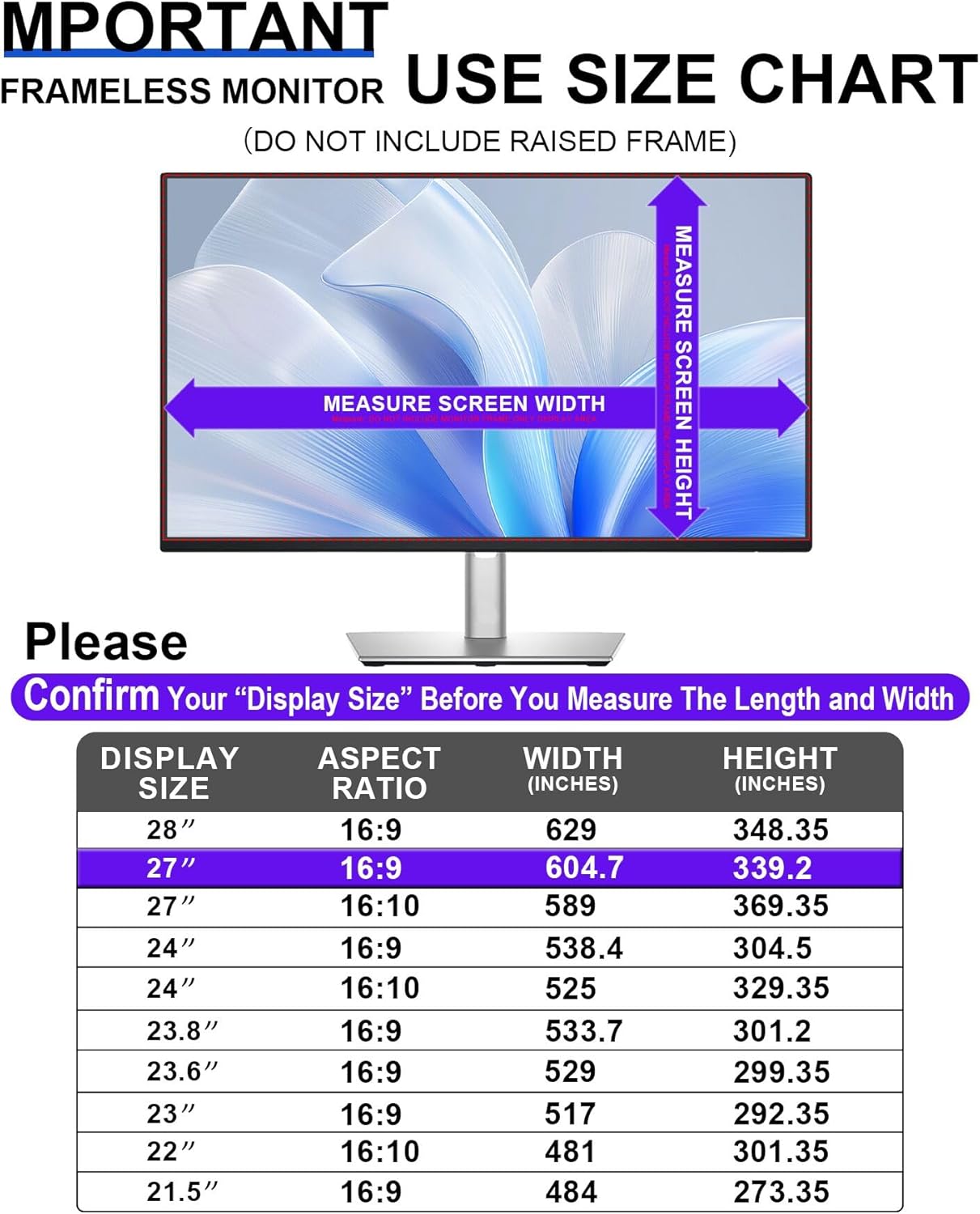 FILMEXT [2 Pack Removable Computer Privacy Screen Filter for 27 inch Monitor, Privacy Shield for Frameless Monitor Widescreen 16:9 Aspect Ratio, Blue Light Filter, Anti-Spy & Anti-Scratch