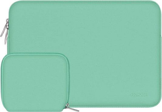MOSISO Laptop Case 13.3 inch, 13-13.3 inch Laptop Sleeve Bag Compatible with MacBook Air/Pro 13 / Pro 14, HP Dell ASUS Lenovo Notebook, Neoprene Computer Sleeve Bag with Small Case, Biscay Green