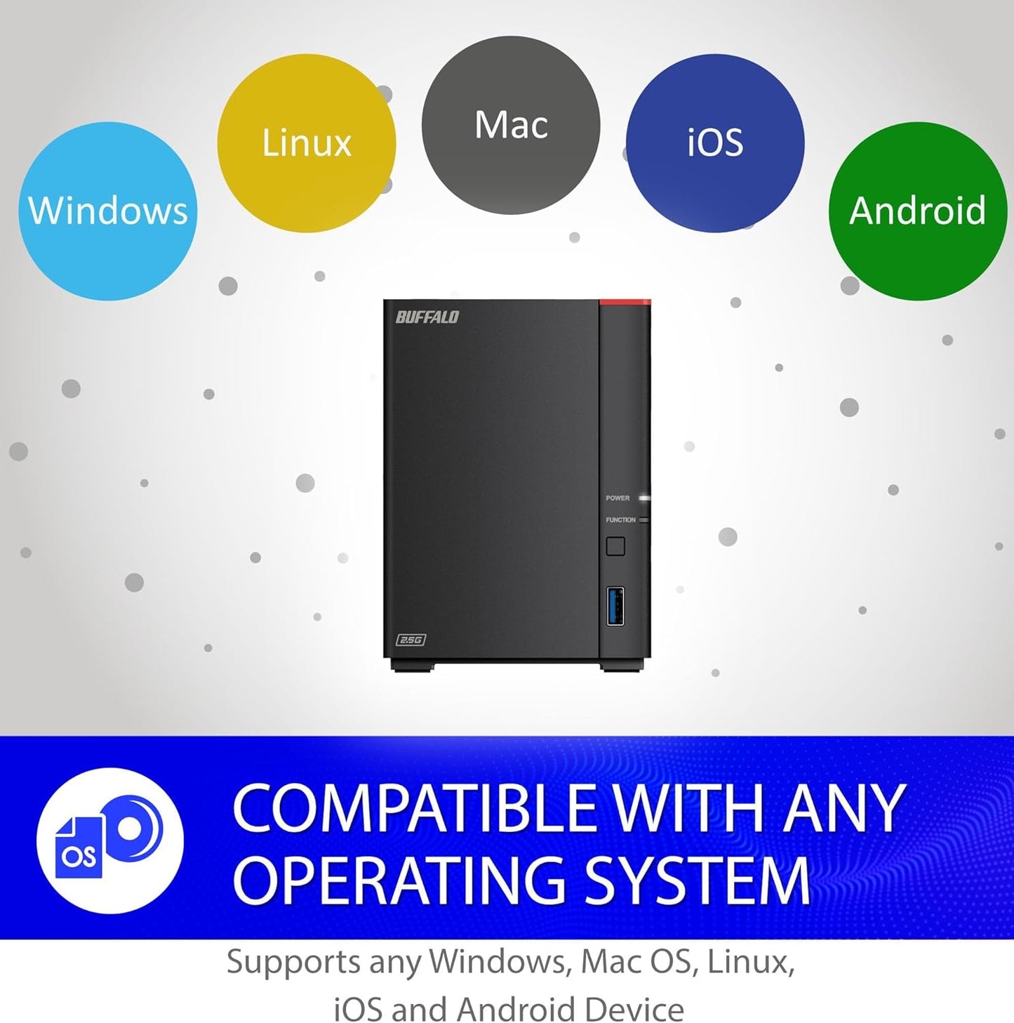 BUFFALO LinkStation SoHo 720 2-Bay Professional Office NAS 4TB (2x2TB) with Hard Drives Included