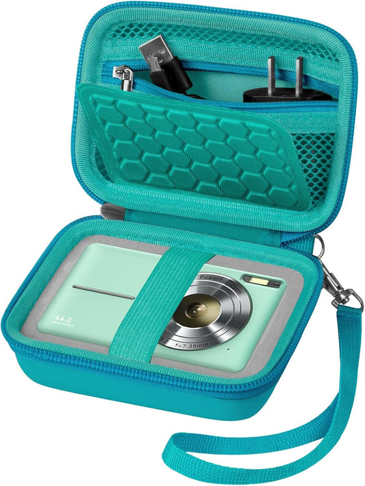 Carrying & Protective Case for Digital Camera, AbergBest 21 Mega Pixels 2.7" LCD Rechargeable HD/Kodak Pixpro/Canon PowerShot ELPH 180/190 / Sony DSCW800 / DSCW830 Cameras for Travel - Navy Blue