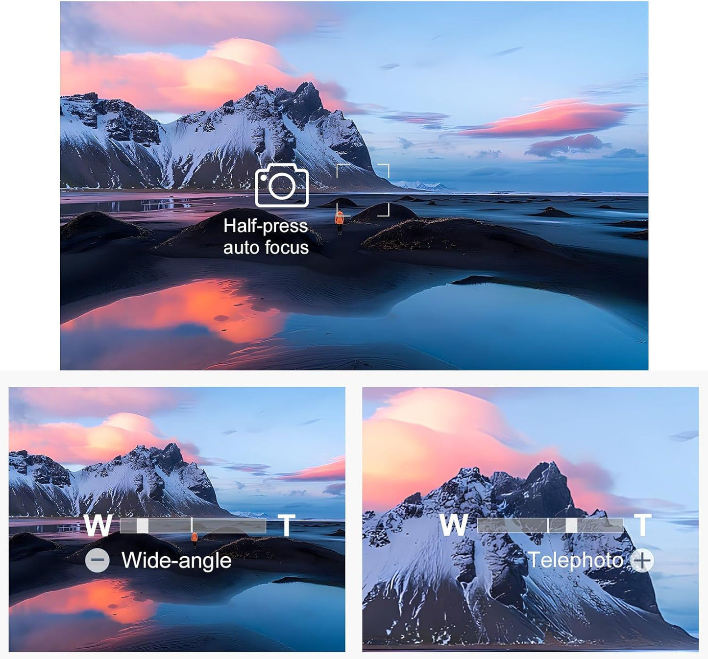 for Sony Wireless Camera Remote Control Shutter Release Compatible with Sony A7C,A7III,ZV-1,ZV-E10,ZV-1F,A6100,A6400,A6700,A7IV,RX100 VII,A9,A9 II,DSC-RX0 II,DSC-RX100 VII,Replace RMT-P1BT