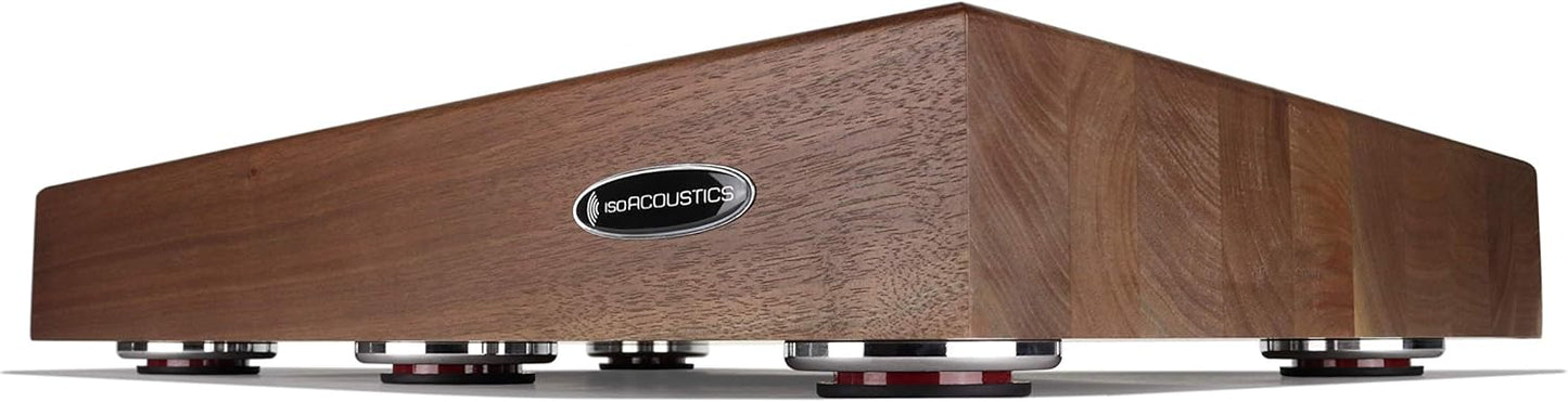IsoAcoustics Delos Turntable Isolation Butcher Block Series: 2216W2 (22" W x 16" D x 3" H) Walnut