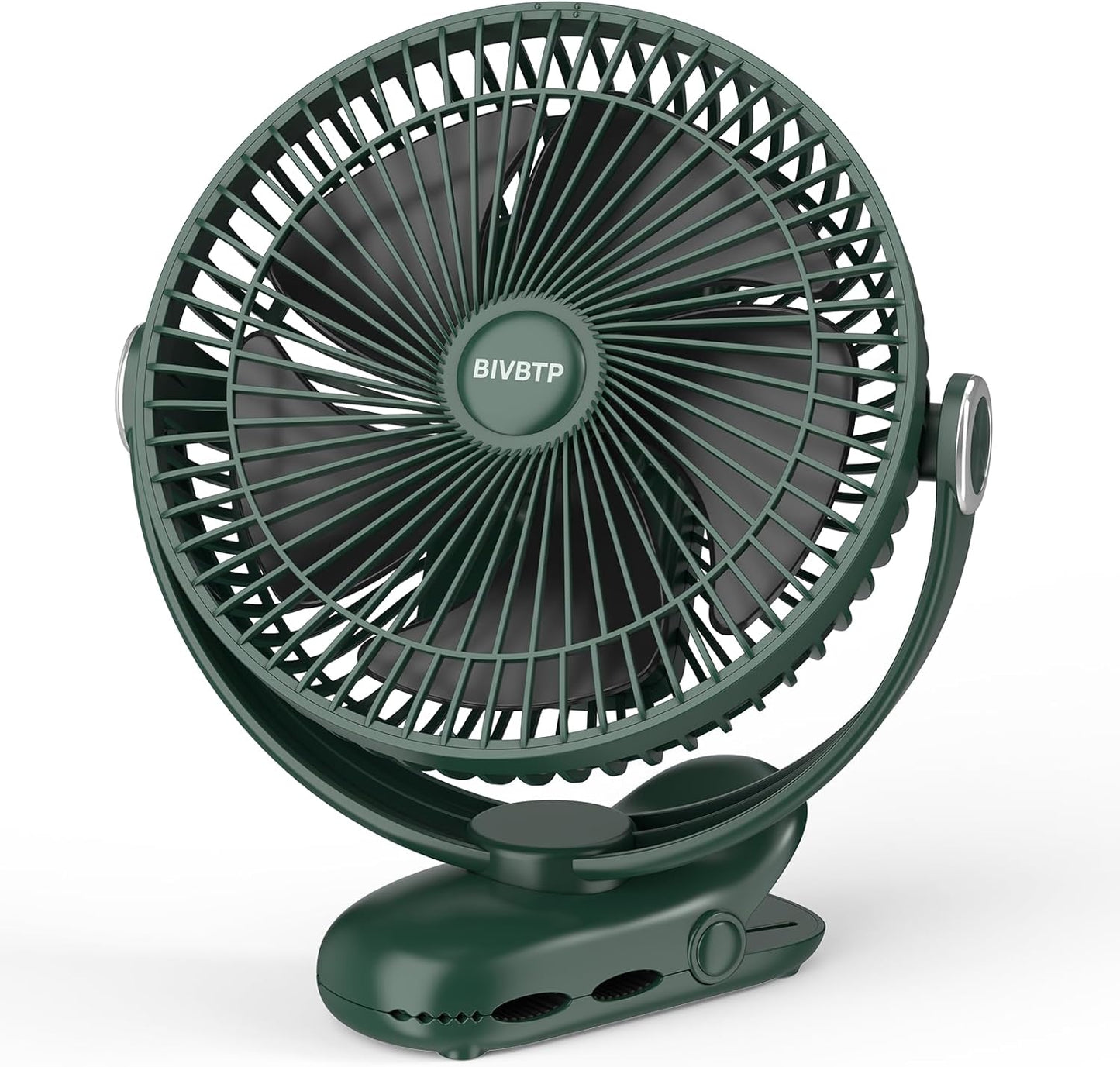 12000mAh Clip on Fan 30H Longest Runtime, 8in Portable Fan Rechargeable, Ultra Quiet with Heavy-Duty Clamp, USB Desk Fans for Golf Cart,Office Desk, Treadmill, Camping, Bedroom