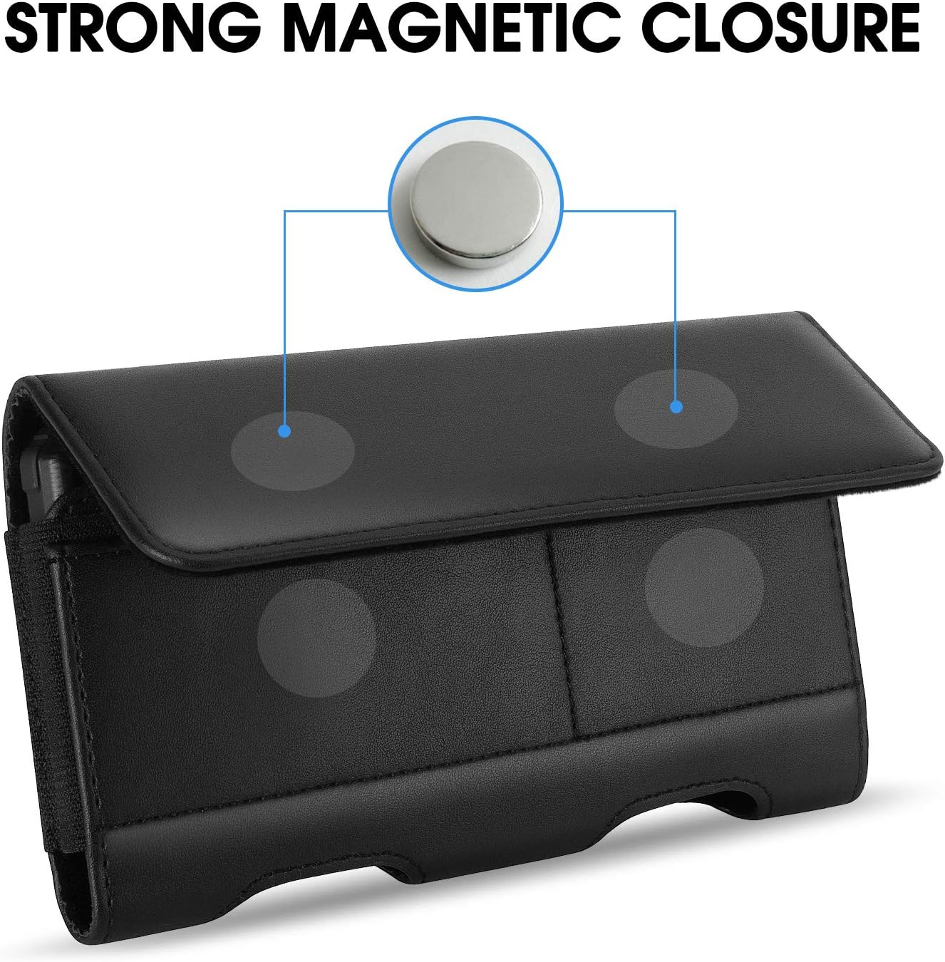 BECPLT for Galaxy S25 Ultra S24 Ultra S23 Ultra S22 Ultra 5G Note 20 Ultra 5G Note 10+ Plus 5G Holster Black Leather Carrying Cell Phone Holder Belt Clip Holster Case Pouch for Galaxy A14 5G S21 Ultra