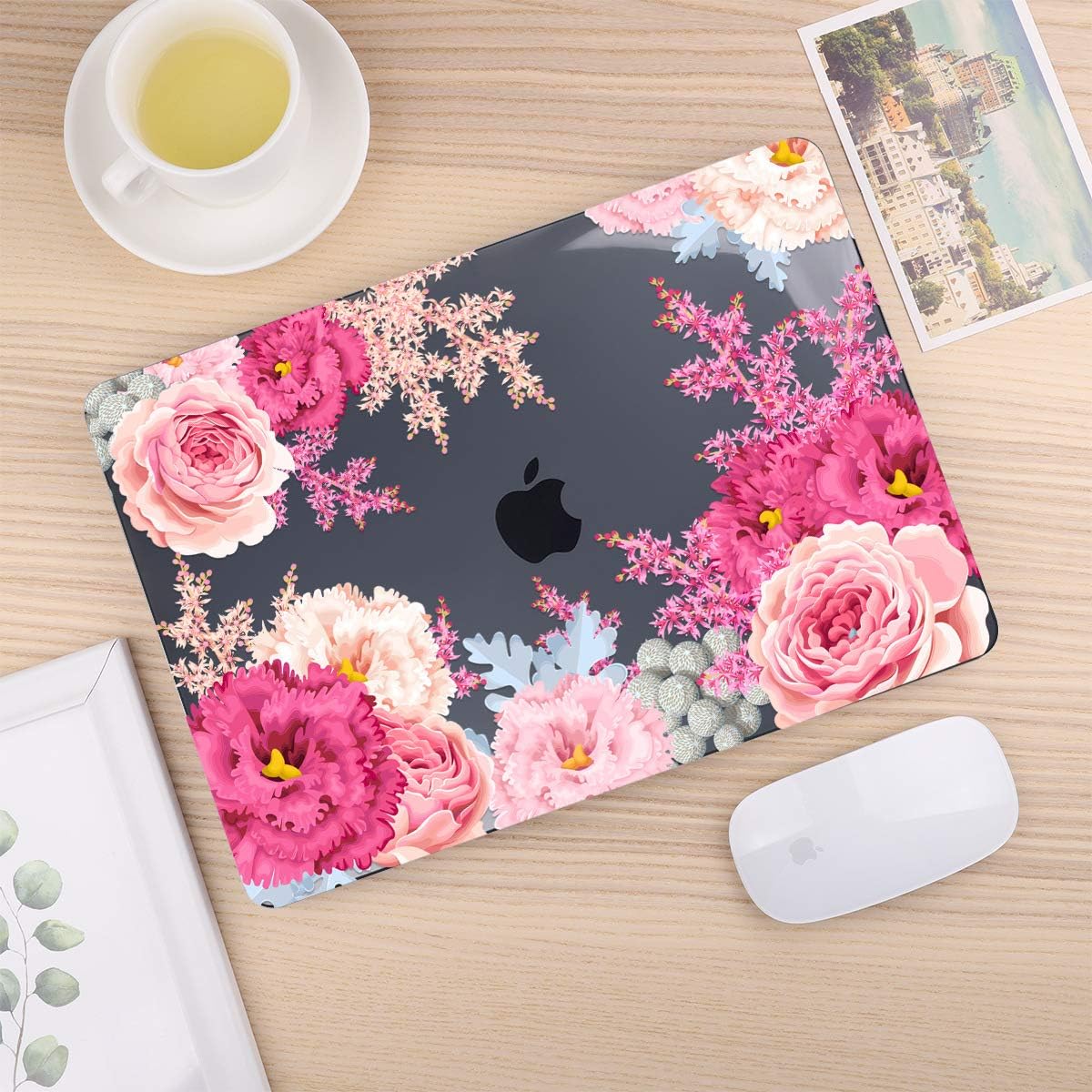 CISSOOK Gorgeous Floral Case for MacBook Pro 14 Inch 2024 2023 2021 Release M4 A3112 A3185 A3401 / M3 A2992 A2918/ A2779 M2 /A2442 M1, Plastic Hard Shell Case for MacBook Pro 14.2", Gorgeous Flowers