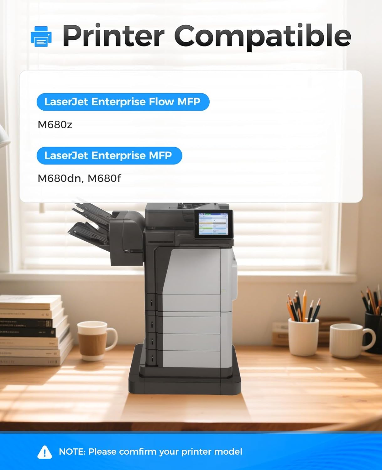 653X 653A Toner Cartridge Set 4-Pack High Yield Replacement for HP 653X 653A CF320X CF321A CF322A CF323A Compatible for HP Color Laserjet Enterprise Flow MFP M680z M680dn M680f Printer Ink Black Cyan