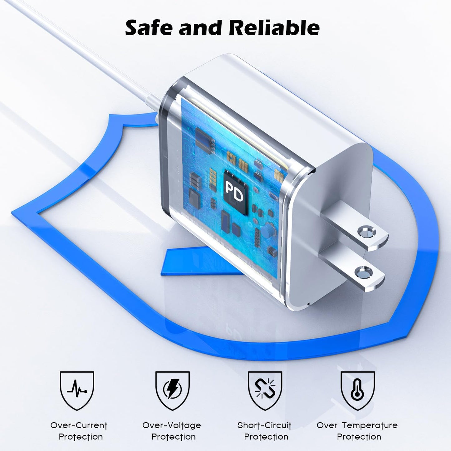 Fast Charger iPhone,10 Feet iPhone Charger,Super Fast Charging Block with 10Foot USB C to Lightning Cable Type C Wall Plug Charging for iPhone 14/14 Pro Max/14 Plus/13/13 Mini/12/11/X/XR/SE,iPad