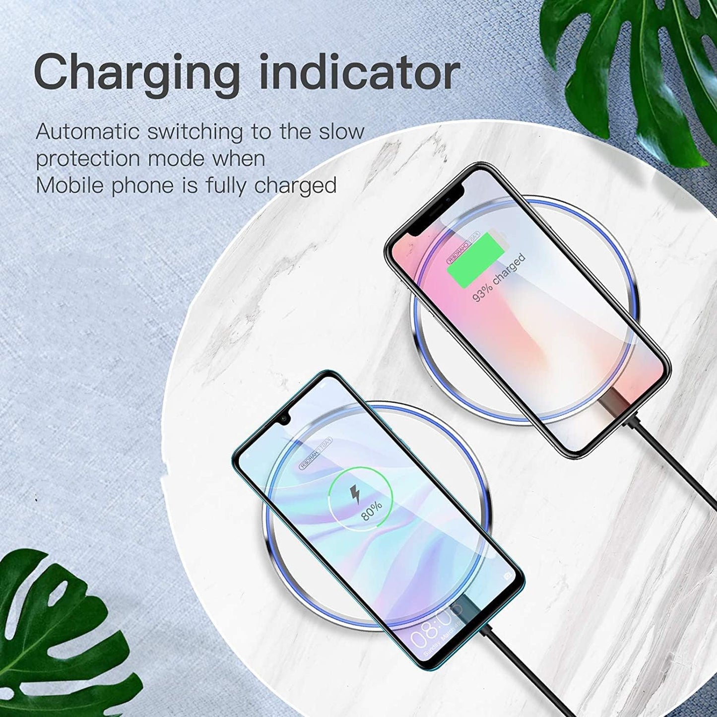 Fast Wireless Charger,20W Max Wireless Charging Pad Compatible with iPhone 16/16 Pro/16 Pro Max/16 Plus/15/14/13/12/11/X,AirPods;FDGAO Induction Charge Mat for Samsung Galaxy S25/S24/S23/S20