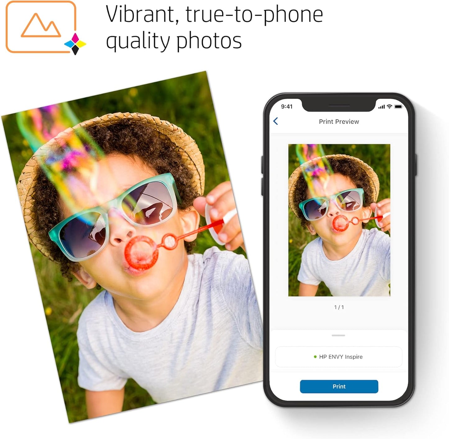 HP ENVY Inspire 7255e Wireless Color Thermal Inkjet Printer, Print, scan, copy, Easy setup,Mobile printing, Best-for-home, 3 month Instant Ink trial included