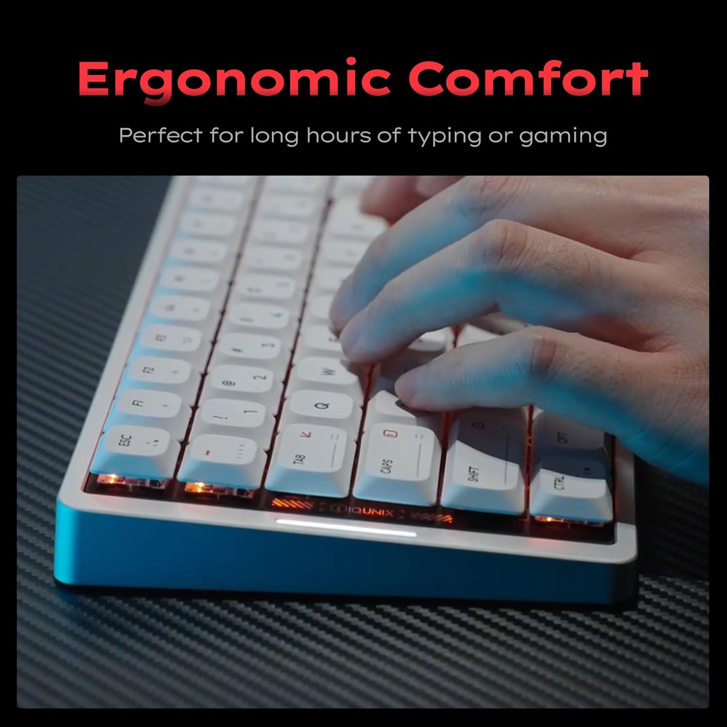 IQUNIX MQ80 Low Profile Mechanical Keyboard for Work and Gaming Tri Mode Wireless Wired CNC Aluminum Hot Swappable RGB Backlit Long Battery Life VIA Support (Silver)