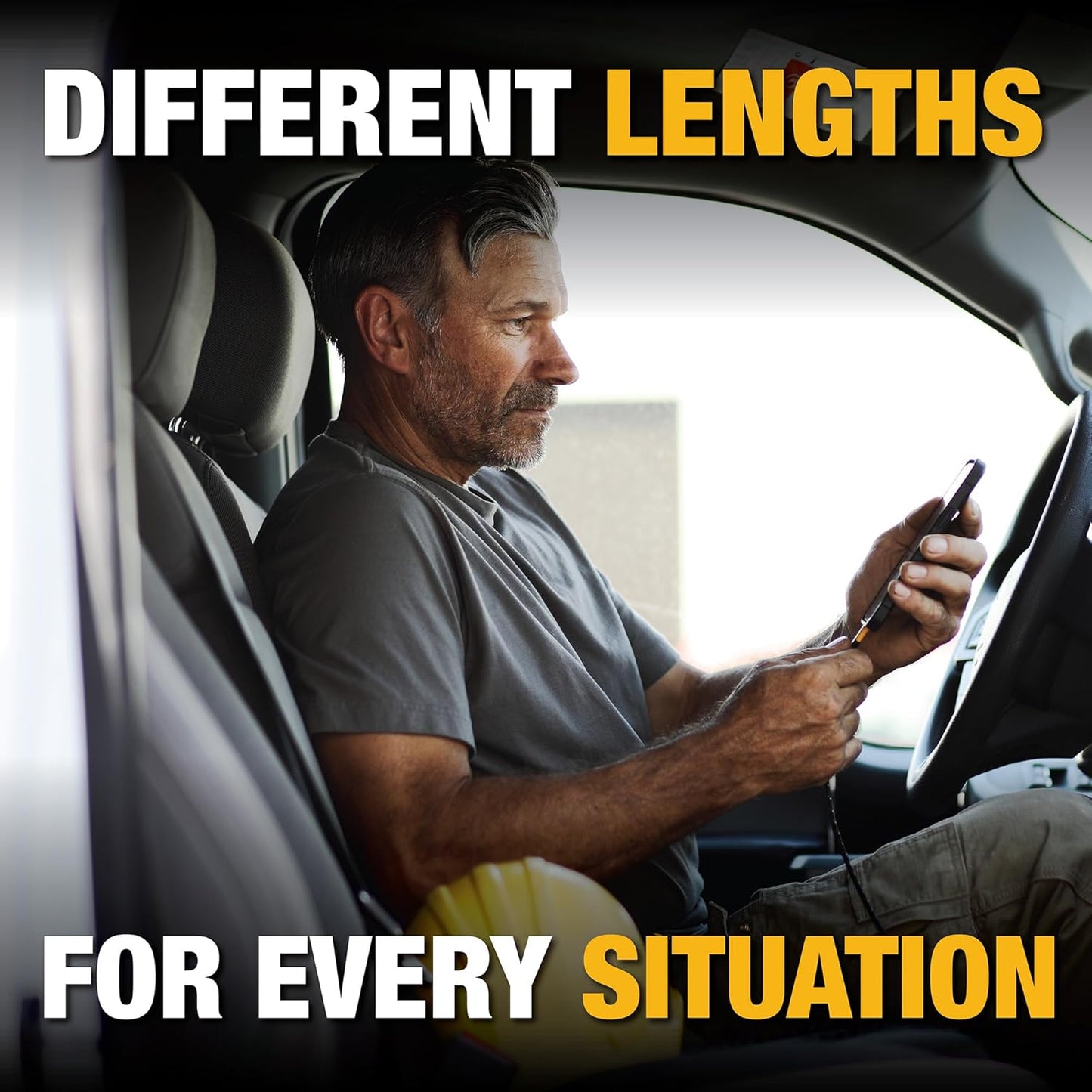 DEWALT Micro-USB to USB Cable(Not for iPhone)Reinforced Braided Micro-USB Cable, USB to Micro-USB Cable, Charger Cord Compatible with Android, 4 ft