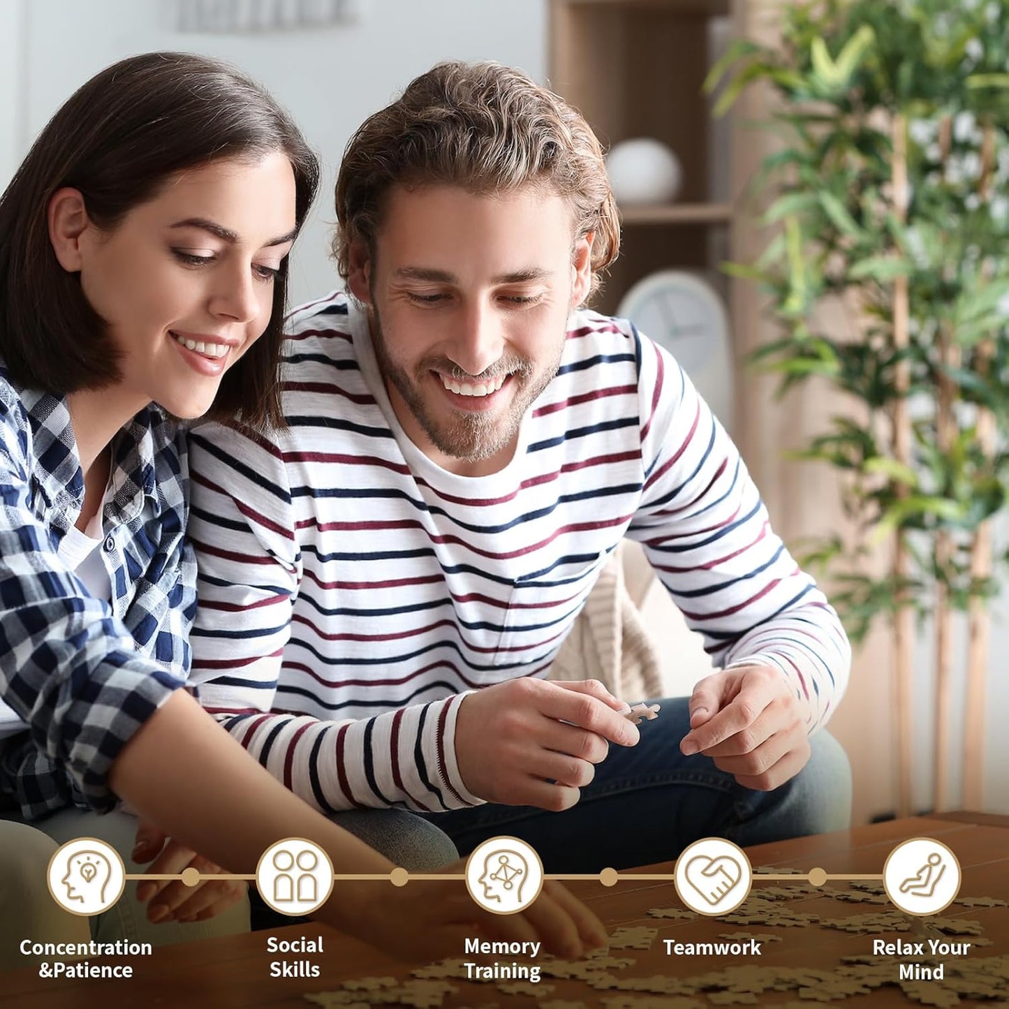 Custom Photo Puzzle – Personalized 1000 Piece Jigsaw Puzzle from Your Photo – Custom Puzzle Gift for Family, Pets, Wedding, Anniversary, Adults, and Couples(1000-horizontal)