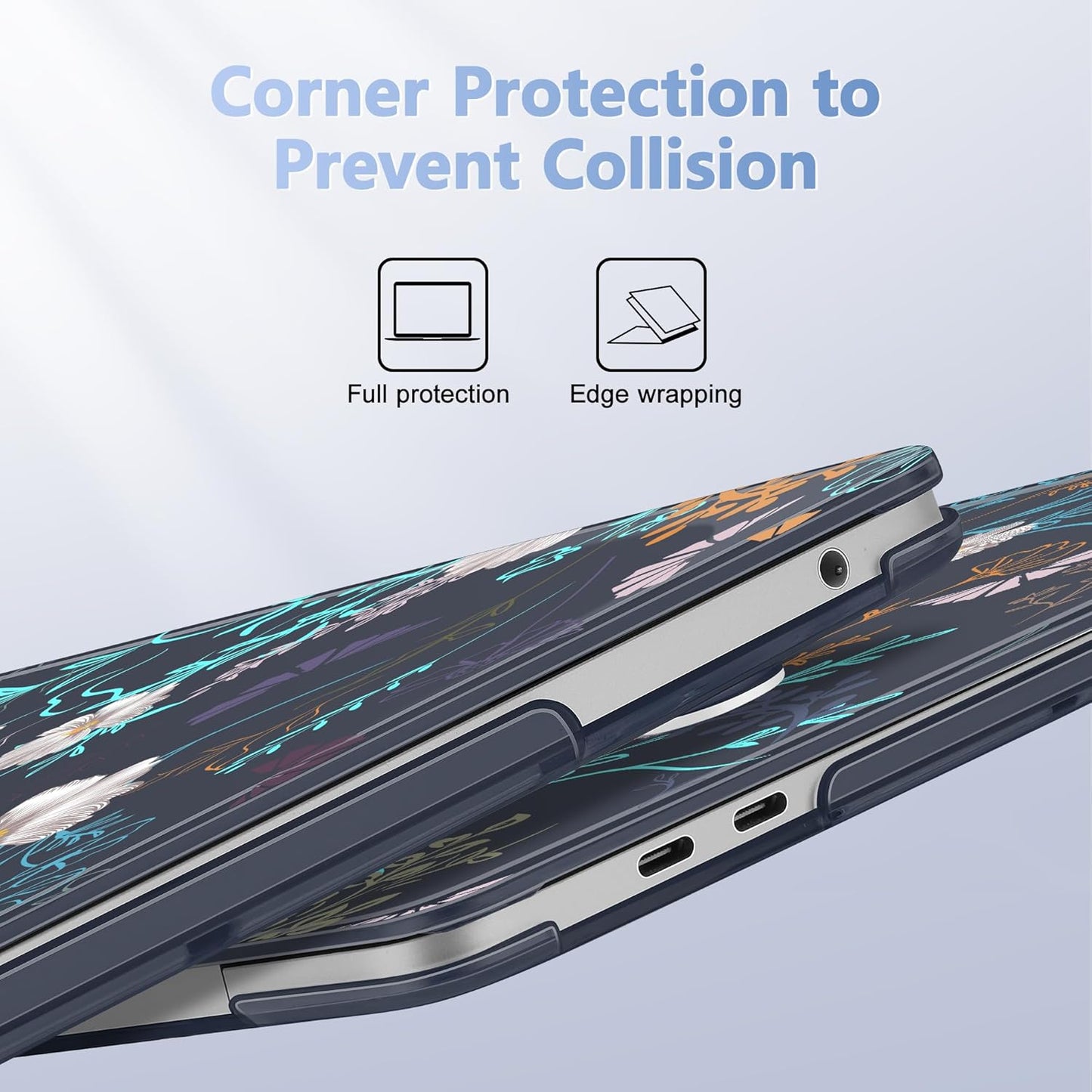 Case for MacBook Pro 13 inch with/Without Touch Bar (2016-2022, M2 A2338 M1 A2289 A2251 A2159 A1989 A1706 A1708), Hard Shell + Keyboard Cover + Dust Plug, Rustic Flowers