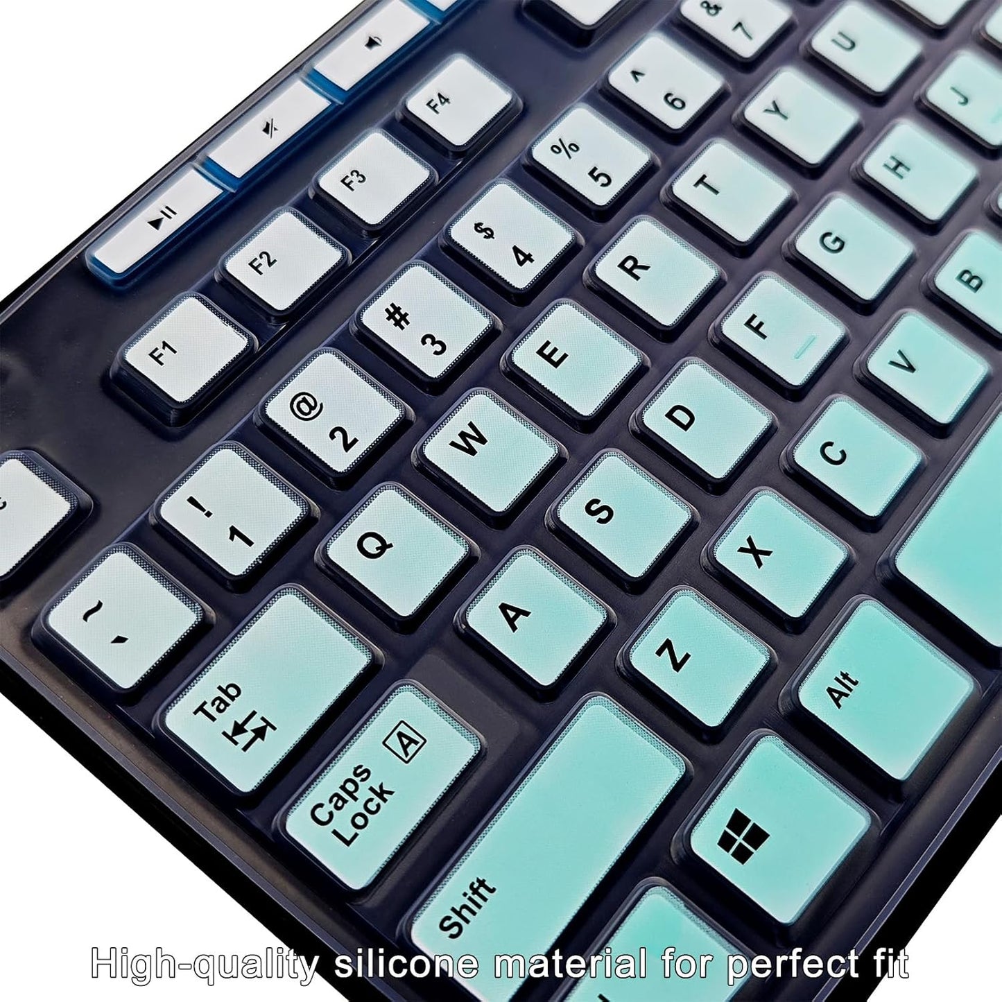 Keyboard Cover Silicone for Logitech K200 K260 K270, Keyboard Cover for Logitech K200 K260 K270 Ergonomic Wireless Keyboards, MK200 MK260 Keyboard Skin Waterproof Dustproof (Mint Green)